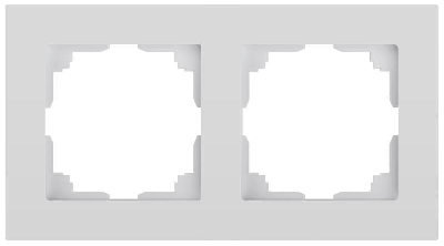 Рамка 2-м СП Accent 6-502-01 бел. Intro Б0063749