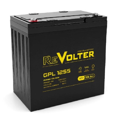 Аккумулятор 12В 55А.ч GPL 1255 REVOLTER 4614040030041